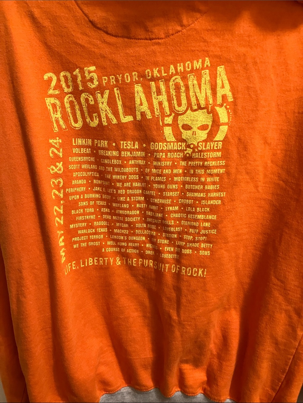 Rocklahoma 2015 Orange Graphic Tee - Unbranded